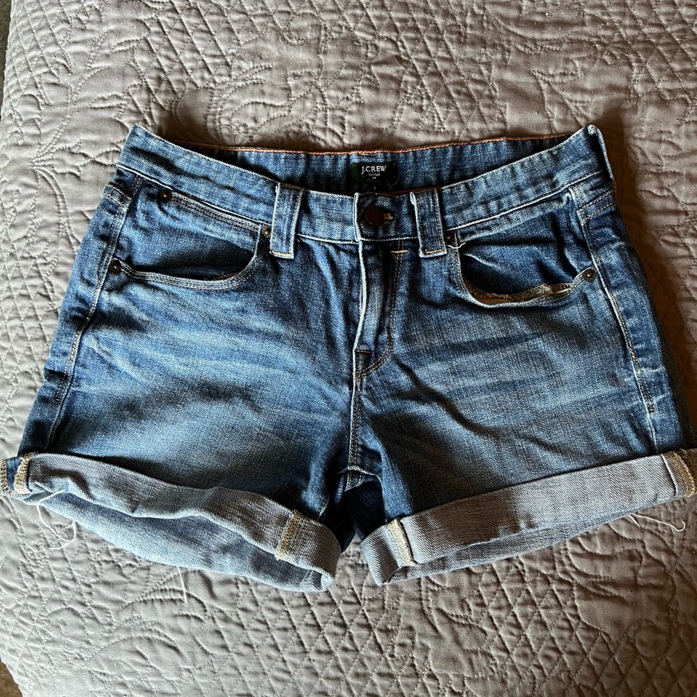 J.Crew Jean Shorts Rolled Detail Stretch
